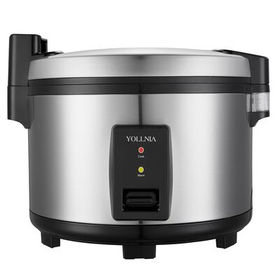 XR-F23 Commercial Rice Cooker 23 L, Large Capacity for 50-80 People, Non-Stick Coating, without Burning, with Warming Function, 2500 W, Removable Washable Non-Stick Bowl, Stainless Steel.