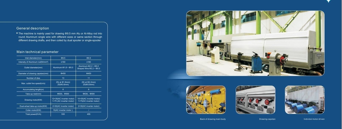 Non-sliding type Aluminum rod&annealer drawing machine(individual motor driven)