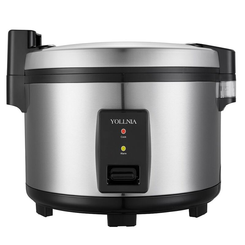 XR-F23 Commercial Rice Cooker 23 L, Large Capacity for 50-80 People, Non-Stick Coating, without Burning, with Warming Function, 2500 W, Removable Washable Non-Stick Bowl, Stainless Steel.